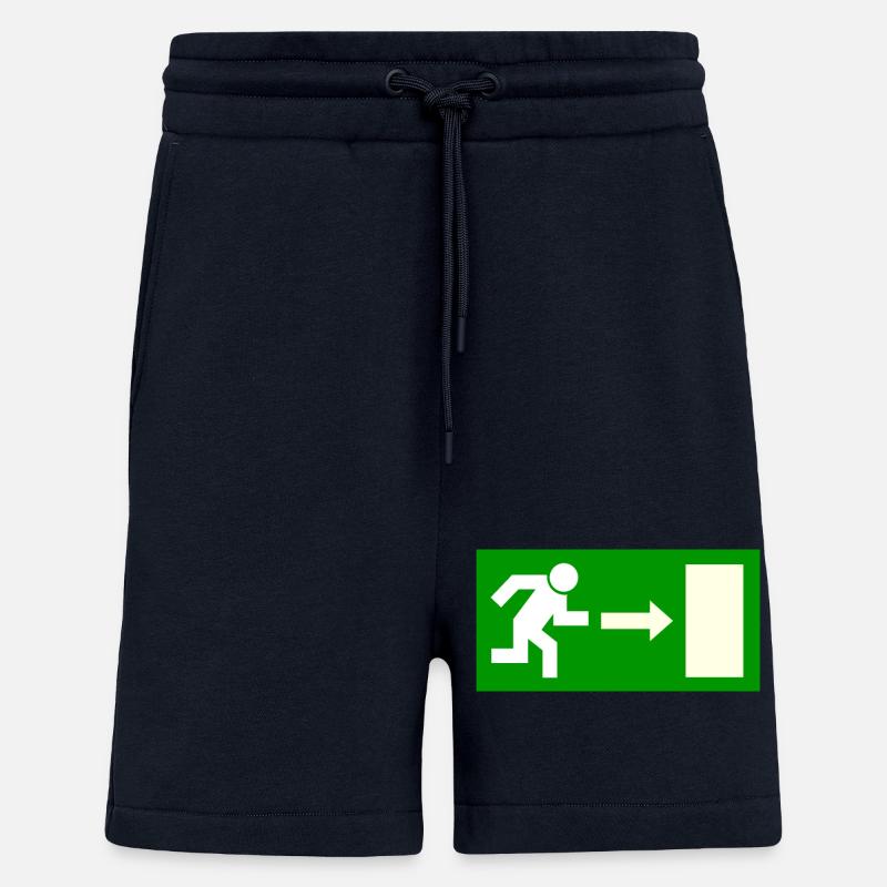 Exit sign template to personalize - Shorts - made by SPREAD - DARK NAVY