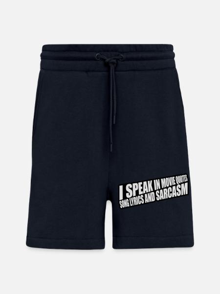 speak lyrics and sarcasm - Shorts - made by SPREAD - DARK NAVY