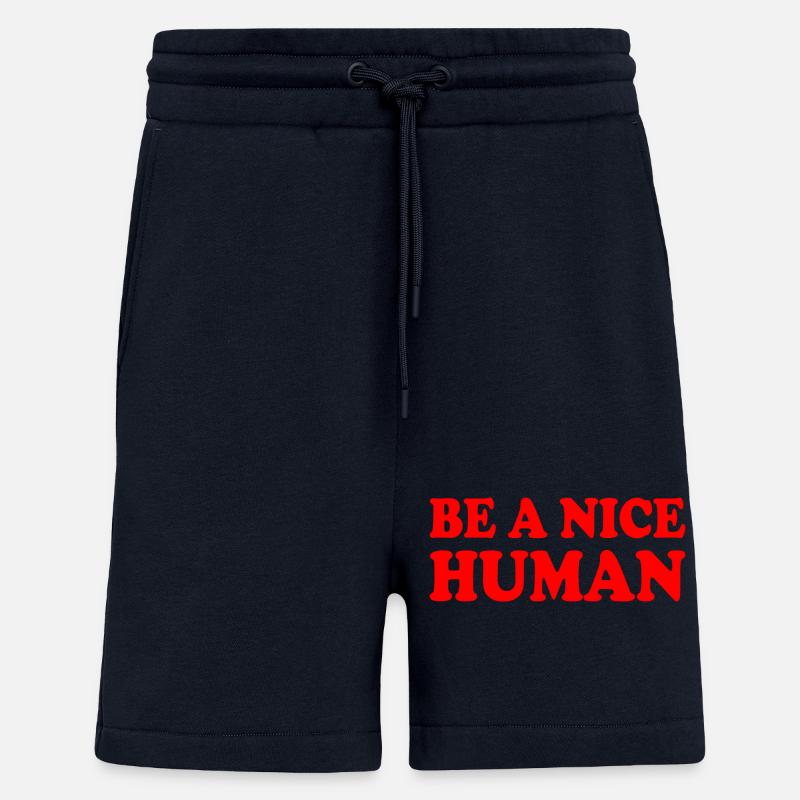 Be a nice human - Shorts - made by SPREAD - DARK NAVY