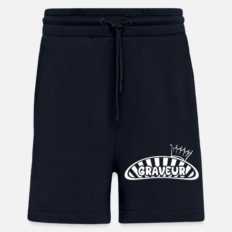 Cadeau pour graveur - Short bio décontracté fabriqué en UE - DARK NAVY