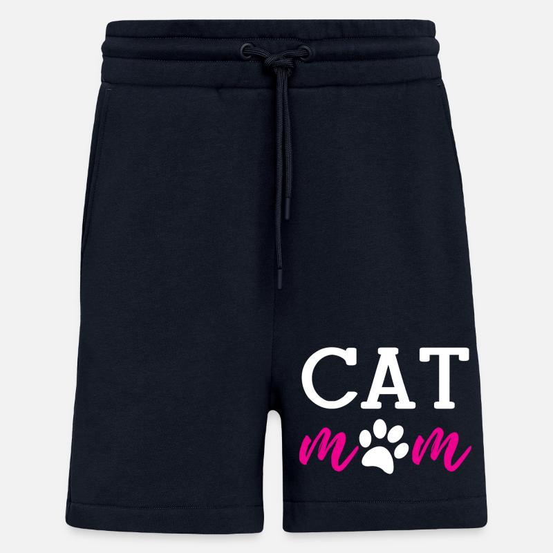 Maman de chat - Short bio décontracté fabriqué en UE - DARK NAVY