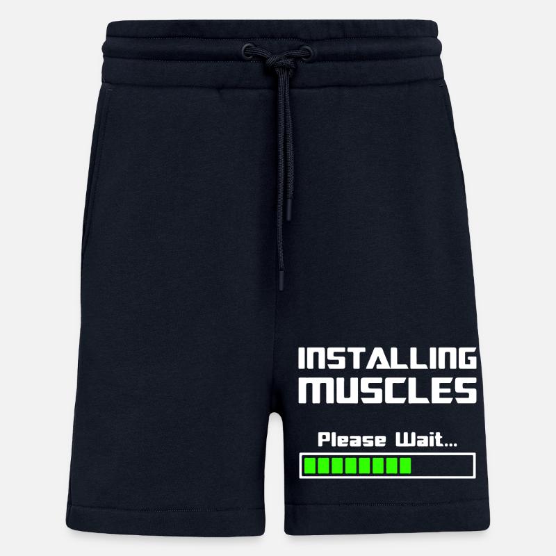 Installing Muscles Installer des muscles - Short bio décontracté fabriqué en UE - DARK NAVY