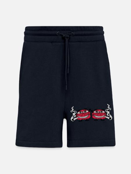 2 hemp-smoking monsters - Shorts - made by SPREAD - DARK NAVY
