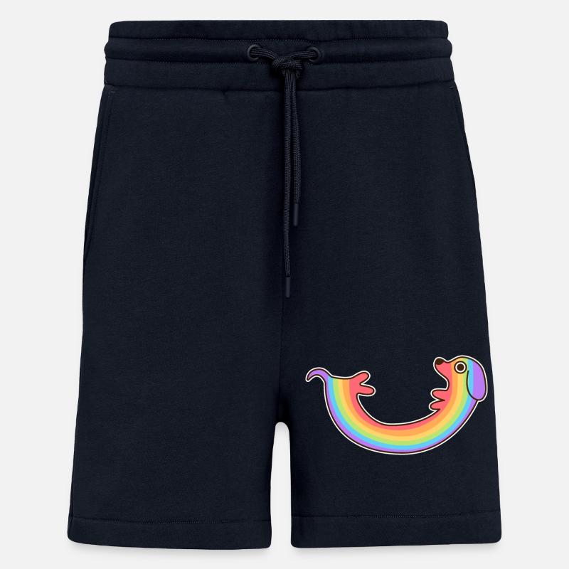 Regenbogenhund. Farbiger Hund. Regenbogenhund * - Shorts - made by SPREAD - DARK NAVY