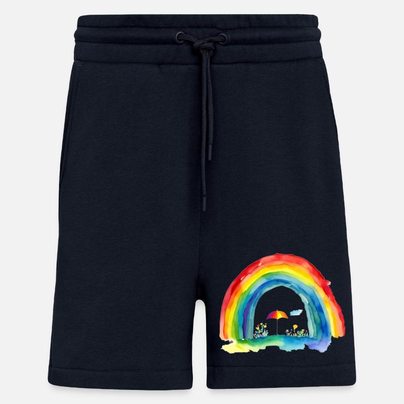 Arc-en-ciel - Short bio décontracté fabriqué en UE - DARK NAVY