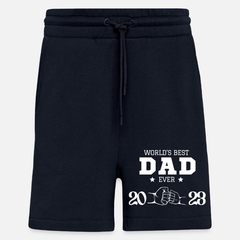 Meilleur papa du monde 2023 - Short bio décontracté fabriqué en UE - DARK NAVY