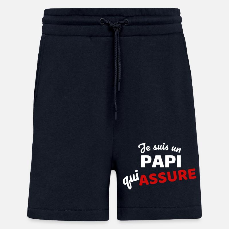Expression affirmée de paternité - Short bio décontracté fabriqué en UE - DARK NAVY
