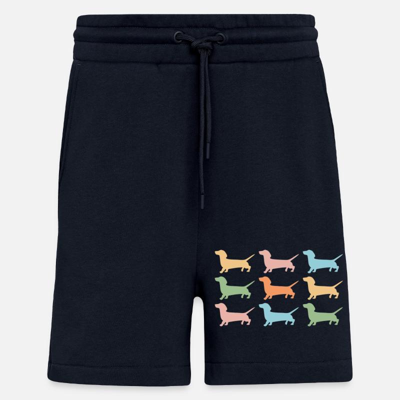 Bunte Dackel Silhouetten - Shorts - made by SPREAD - DARK NAVY
