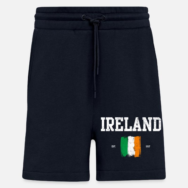 Drapeau de l’Irlande Brushstroke Design - Short bio décontracté fabriqué en UE - DARK NAVY