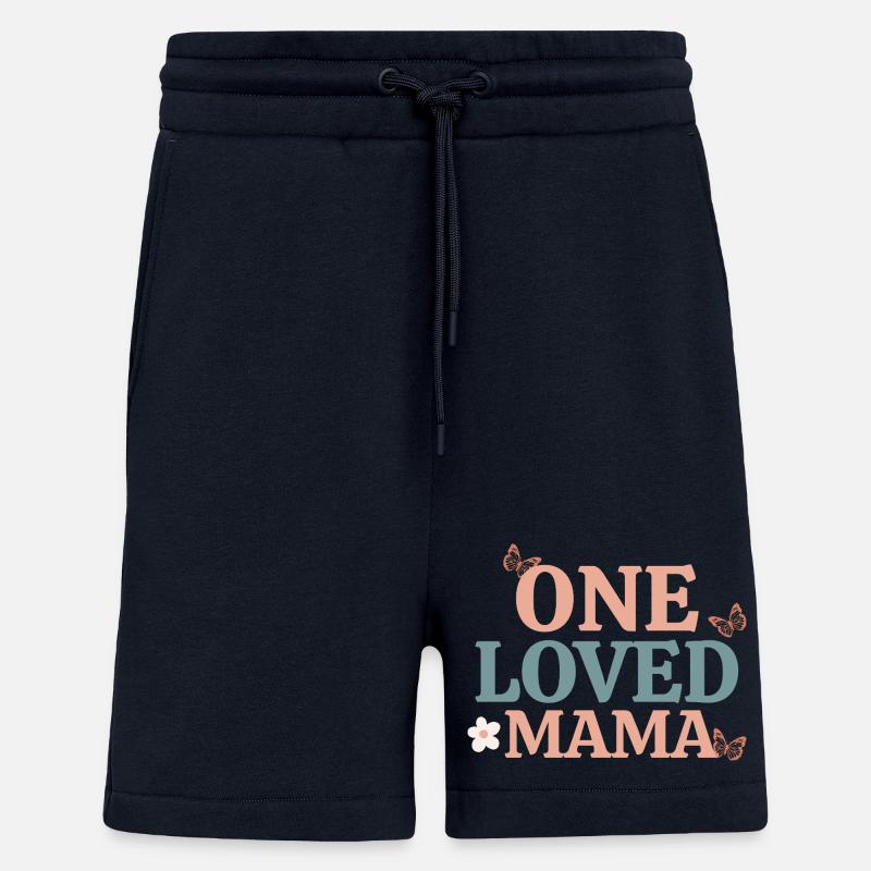 One Loved Mama Retro Butterfly Design - Shorts - made by SPREAD - DARK NAVY