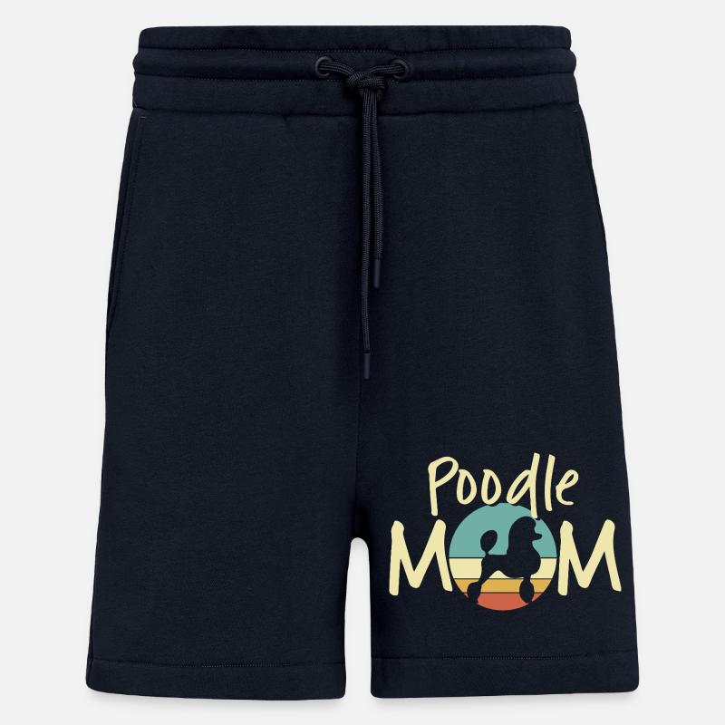 Poodle Mum Retro Sunset Design - Shorts - made by SPREAD - DARK NAVY