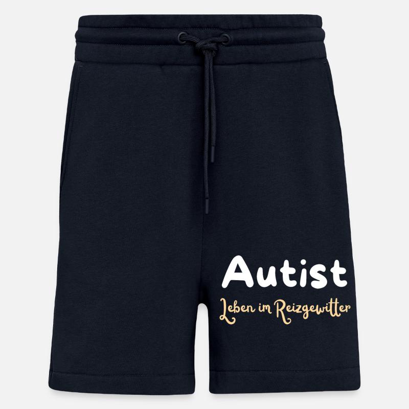 Leben im Reizgewitter Autismus Statement - Shorts - made by SPREAD - DARK NAVY