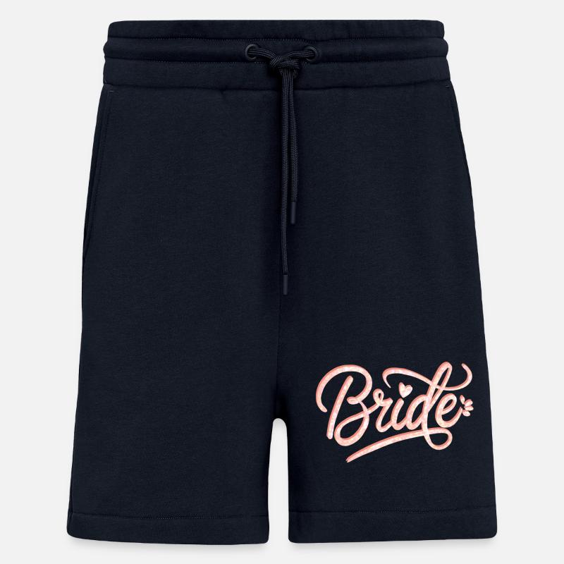 Police de paillettes de mariée - Short bio décontracté fabriqué en UE - DARK NAVY