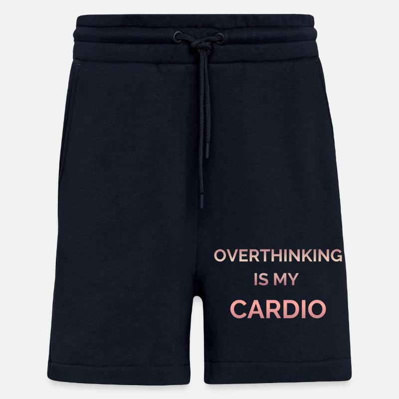 Overthinking Is My Cardio Gradient Text - Shorts - made by SPREAD - DARK NAVY