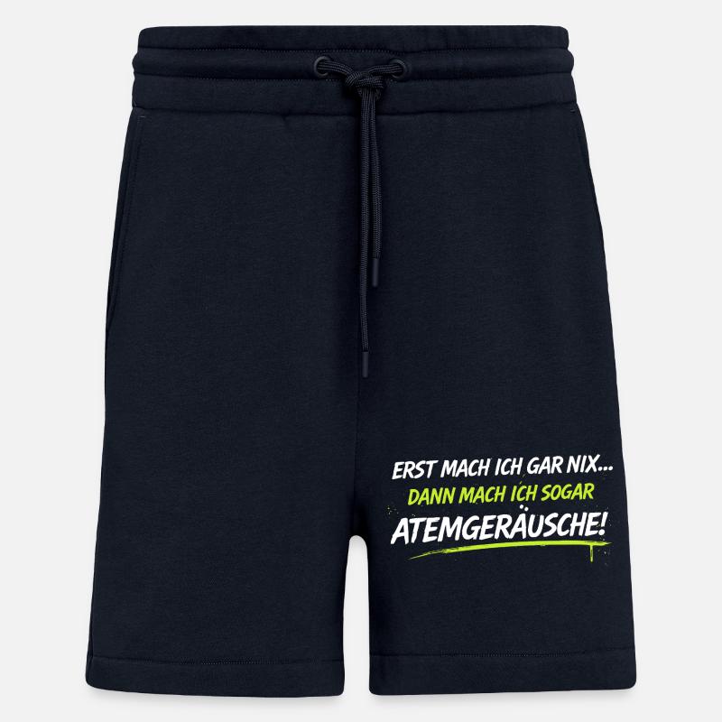 Atemgeräusche Neon-Spruch - Shorts - made by SPREAD - DARK NAVY