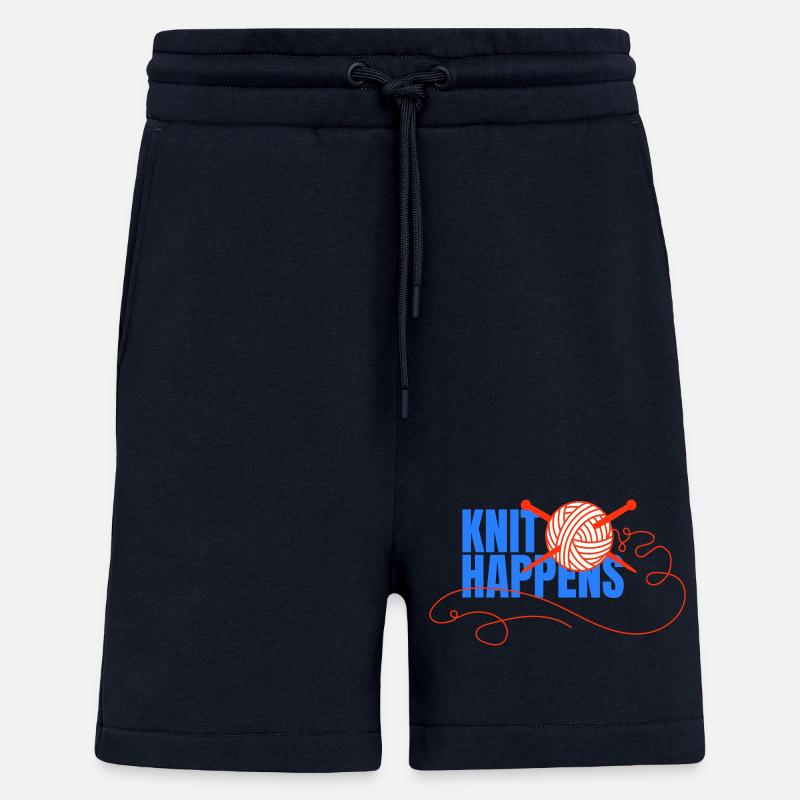 Knit Happens Logo Strickdesign - Shorts - made by SPREAD - DARK NAVY