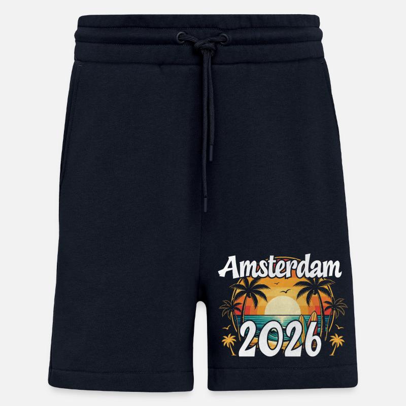 Amsterdam 2026 - Short bio décontracté fabriqué en UE - DARK NAVY
