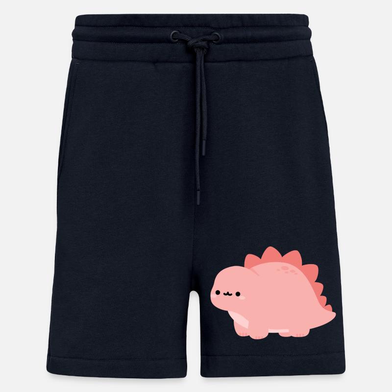 Cute Pink Stegosaurus Dino - Shorts - made by SPREAD - DARK NAVY