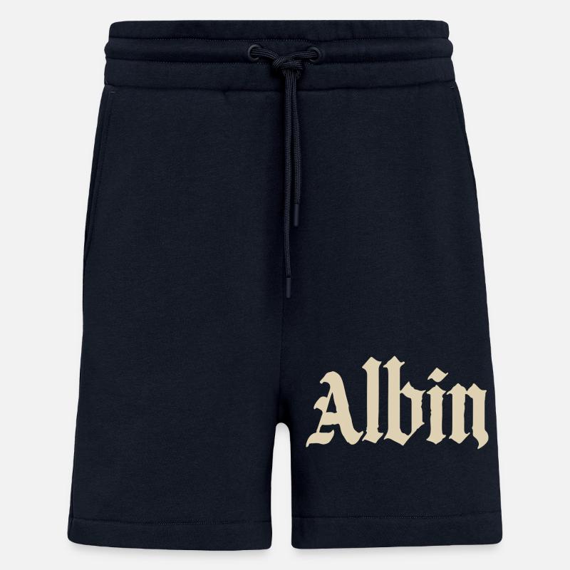 Abhin in Gothic Script - Shorts - made by SPREAD - DARK NAVY