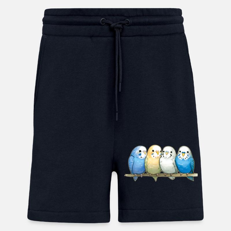 Perruches ondulées - Short bio décontracté fabriqué en UE - DARK NAVY