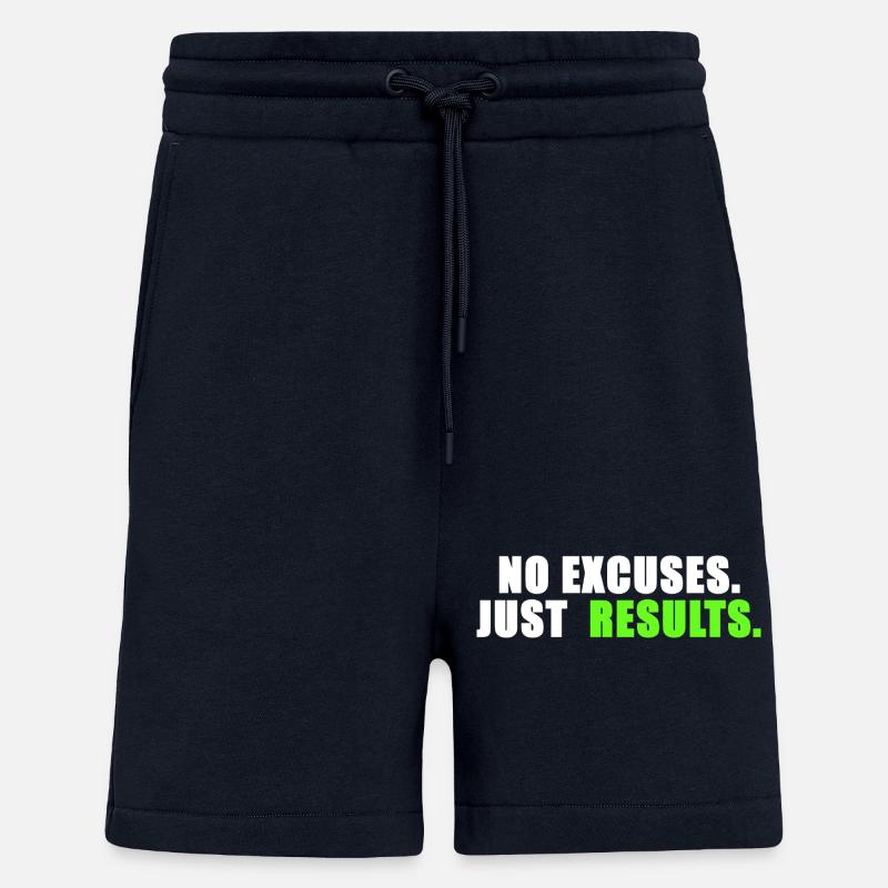 Aucune excuse. Juste des résultats. - Short bio décontracté fabriqué en UE - DARK NAVY