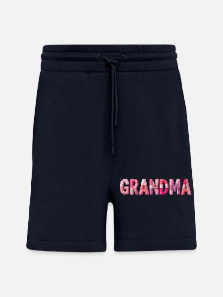 Großmutter Pink Plaid Buchstaben Patchwork - Shorts - made by SPREAD - DARK NAVY