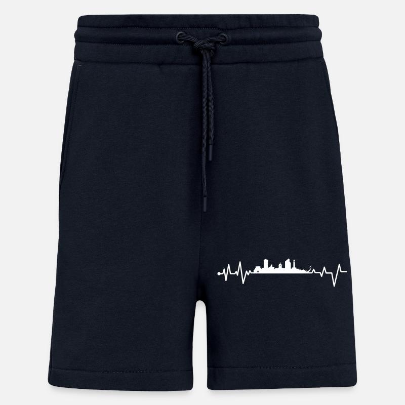 Battement de cœur de Southampton - Short bio décontracté fabriqué en UE - DARK NAVY
