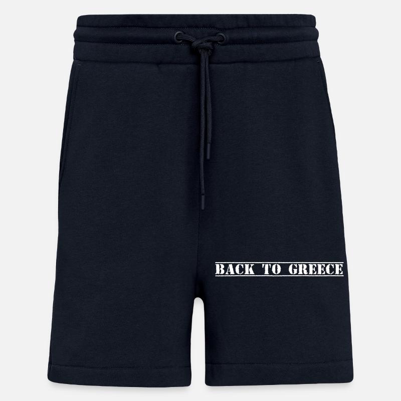 Grèce, Grèce - Short bio décontracté fabriqué en UE - DARK NAVY
