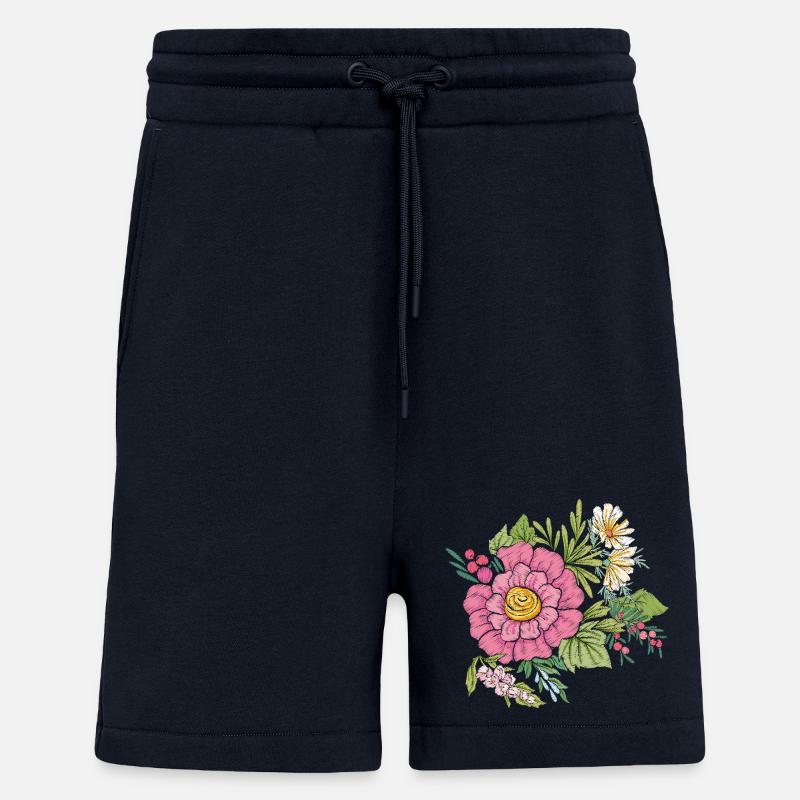 Image de fleur - Short bio décontracté fabriqué en UE - DARK NAVY