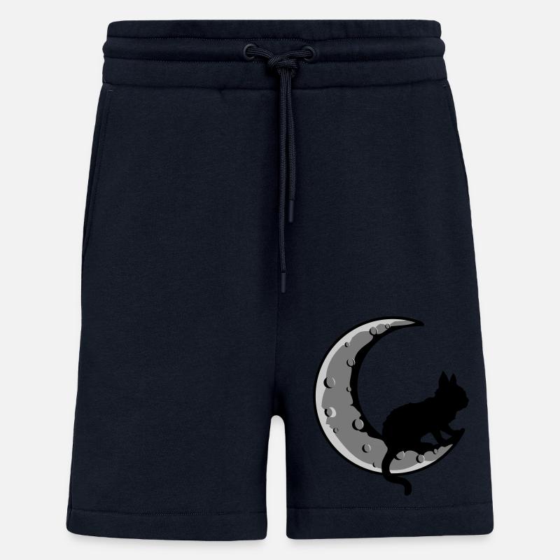 Sichel Mond Schwarze Katze - Shorts - made by SPREAD - DARK NAVY