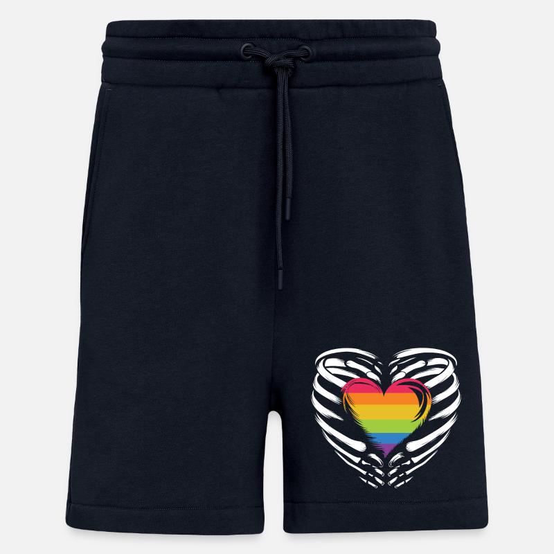 LGBTQ Pride Monat - Regenbogenherz - Shorts - made by SPREAD - DARK NAVY