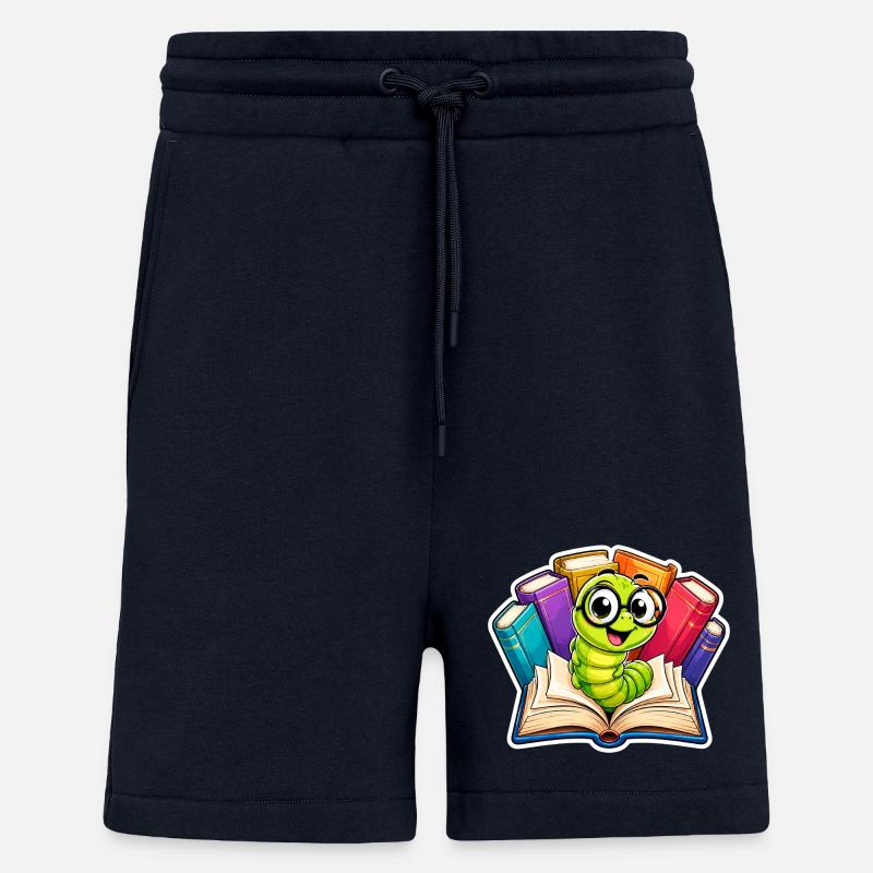 Cheerful Bookworm - Shorts - made by SPREAD - DARK NAVY