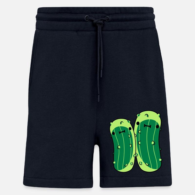 2 petits concombres sucrés - Short bio décontracté fabriqué en UE - DARK NAVY