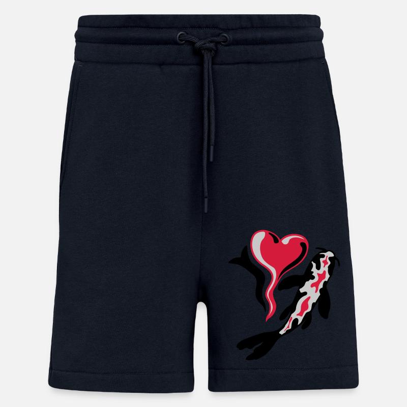 J’adore le poisson Koi - Short bio décontracté fabriqué en UE - DARK NAVY