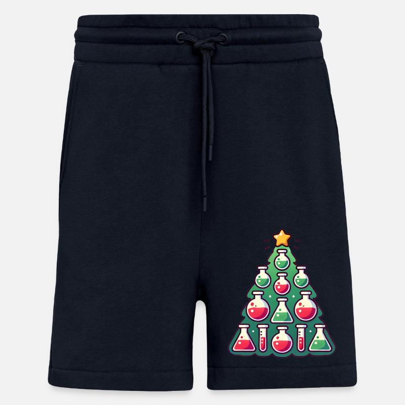 Chimie Conception d’arbre de Noël - Short bio décontracté fabriqué en UE - DARK NAVY
