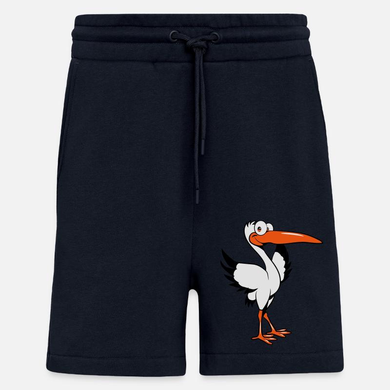 storch witzig comic - Shorts - made by SPREAD - DARK NAVY