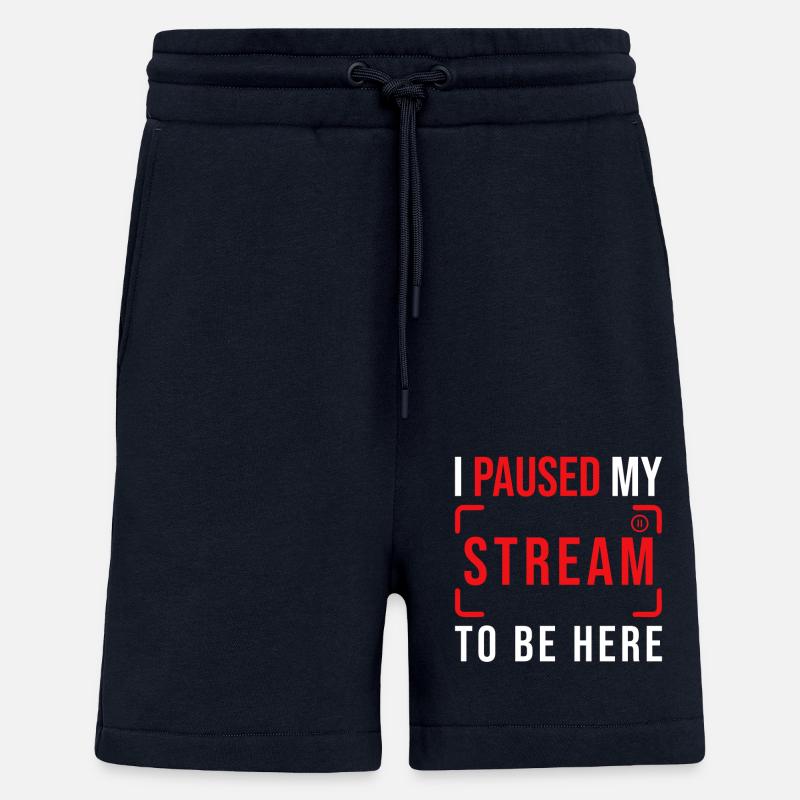 Streamer Streaming Livestream Geschenk - Short bio décontracté fabriqué en UE - DARK NAVY