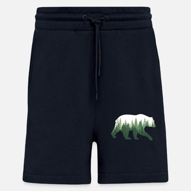 Ours Nature forêt - Short bio décontracté fabriqué en UE - DARK NAVY