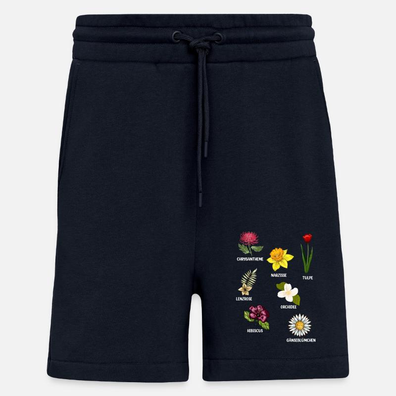 Espèces de fleurs Fleurs - Short bio décontracté fabriqué en UE - DARK NAVY