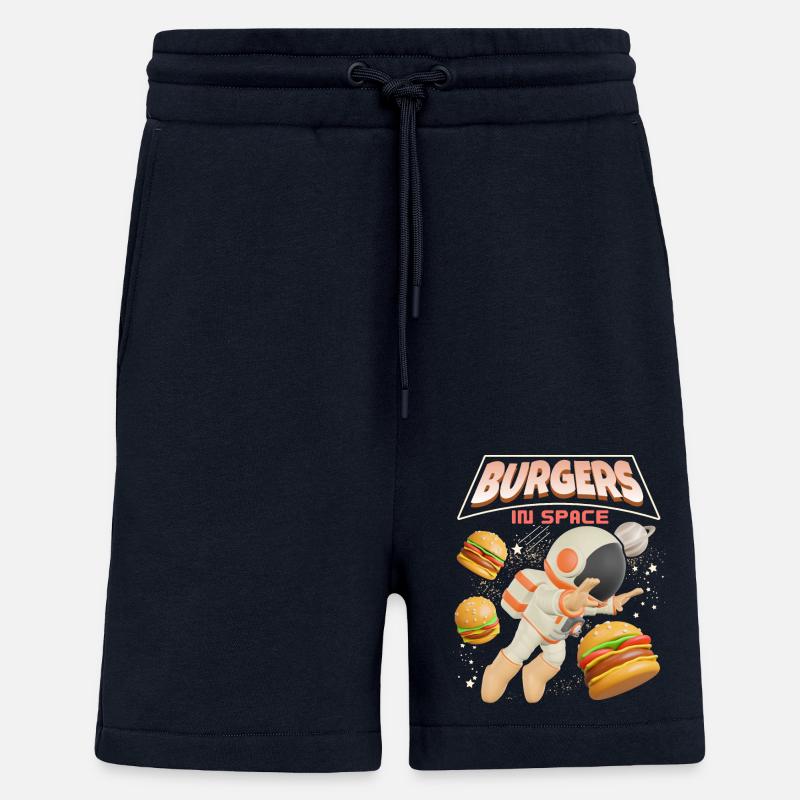 Hamburger lustiger Spruch Burger-Hamburger - Pantaloncini ecologici casual Made in UE - DARK NAVY