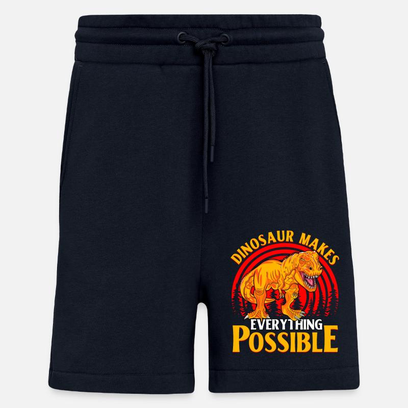 Dinosaur makes everything possible - Shorts - made by SPREAD - DARK NAVY