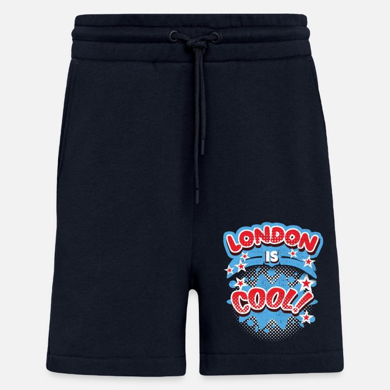 Londres Angleterre, Royaume-Uni Dire Londres-cool - Short bio décontracté fabriqué en UE - DARK NAVY