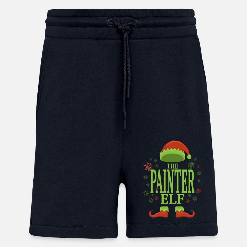 Peintre elfe de Noël - Short bio décontracté fabriqué en UE - DARK NAVY