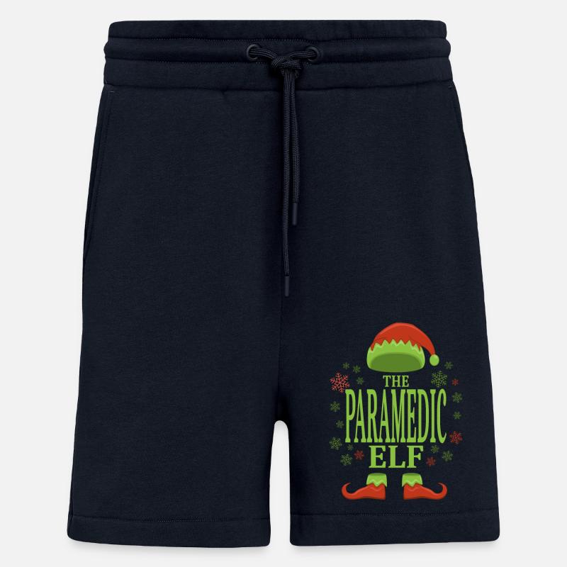 Ambulancier paramédical lutin de Noël - Short bio décontracté fabriqué en UE - DARK NAVY