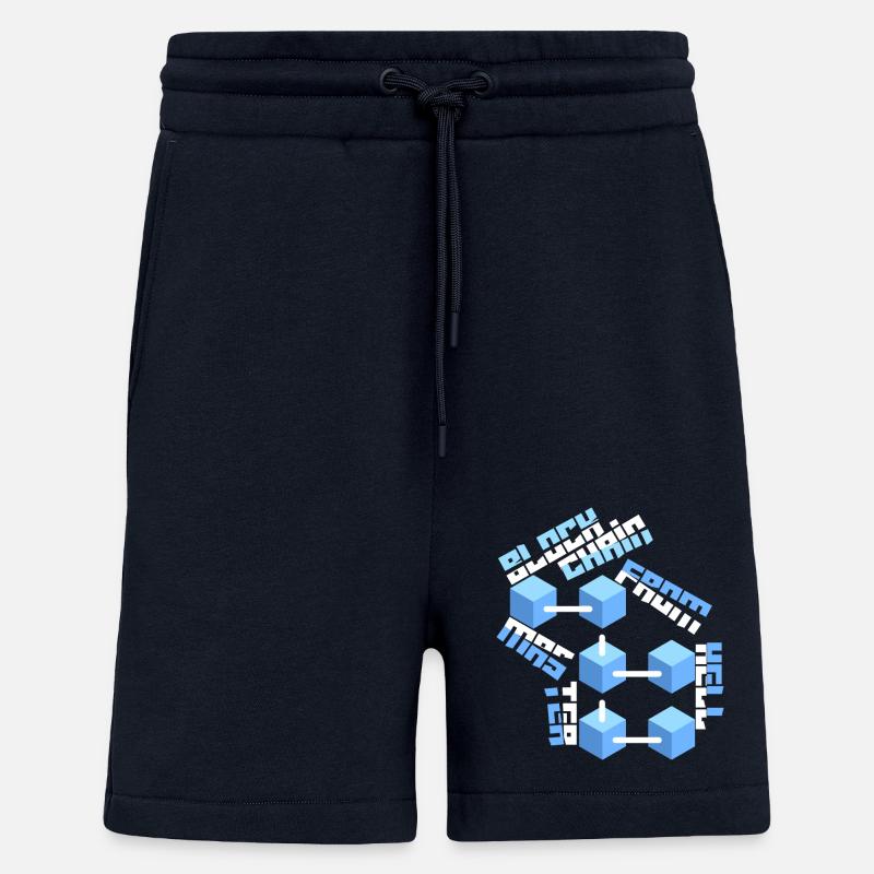 Blockchain-Master Block Chain lustiger Spruch - Shorts - made by SPREAD - DARK NAVY