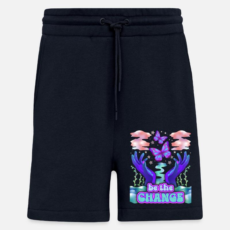 Psychedelische Schmetterlinge, Spruch - Shorts - made by SPREAD - DARK NAVY