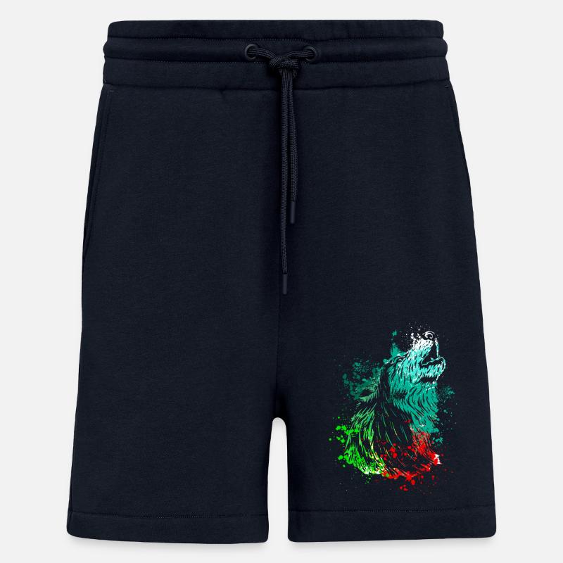 Splash Art Heulender Wolf - Shorts - made by SPREAD - DARK NAVY