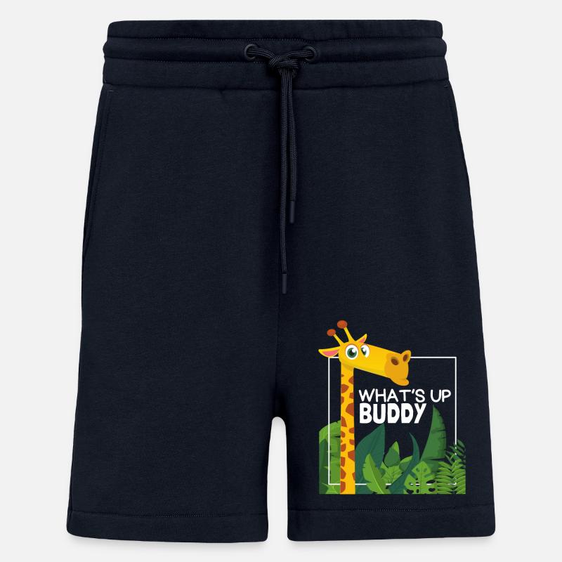 Lustige Giraffe, Comic Stil, Spruch - Shorts - made by SPREAD - DARK NAVY