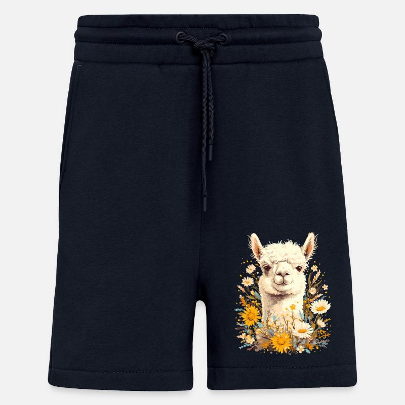 Alpaca Alpacas Alpaca - Shorts - made by SPREAD - DARK NAVY