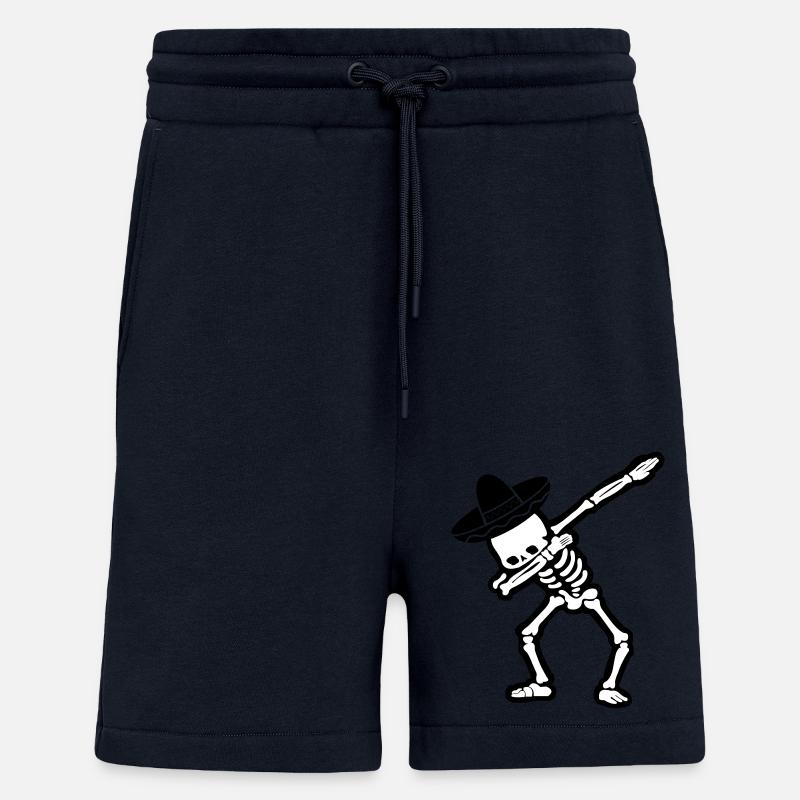 skull dabbing mexicans - Shorts - made by SPREAD - DARK NAVY